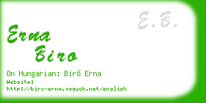 erna biro business card